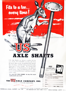 U.S. Axle Shafts Vintage Ad - US Axle shafts - Founded in 1920, U.S. Axle boasts a long legacy of engineering excellence and satisfied customers.